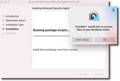 Mimecast Security Agent installer