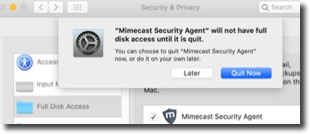 Request for Full Disk Access