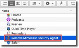 Remove Mimecast Security Agent