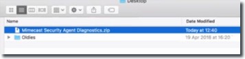 Zipped diagnostics file