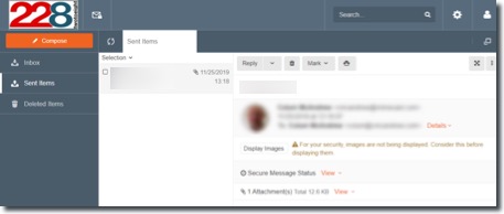 Secure Message Portal Inbox