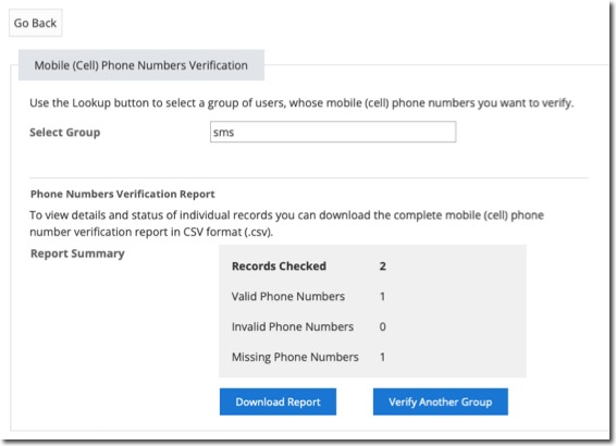 SMS Number Verification