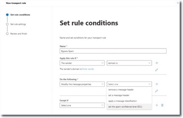 Set Rule Conditions