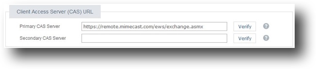 Client Access Server settings