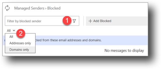 Filter Managed Senders