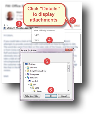 Mimecast for Outlook Exporting Save Attachment