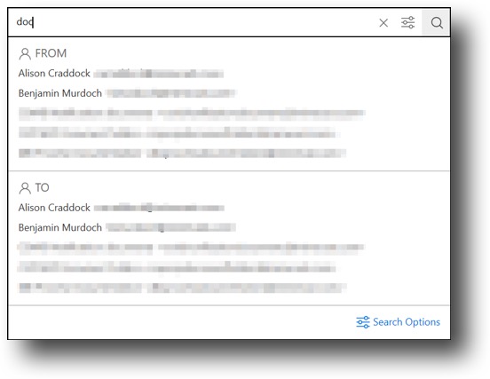 Mimecast for Outlook search