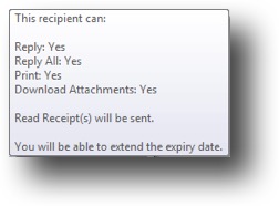 Secure Message information