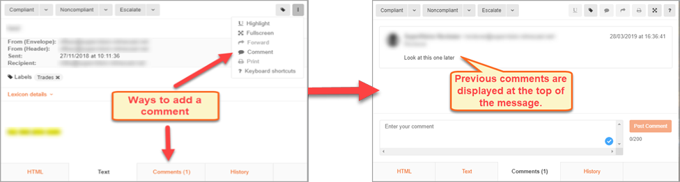 Supervision Adding Comments