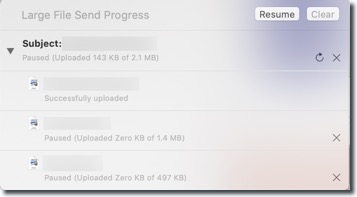 Large File Send Progress