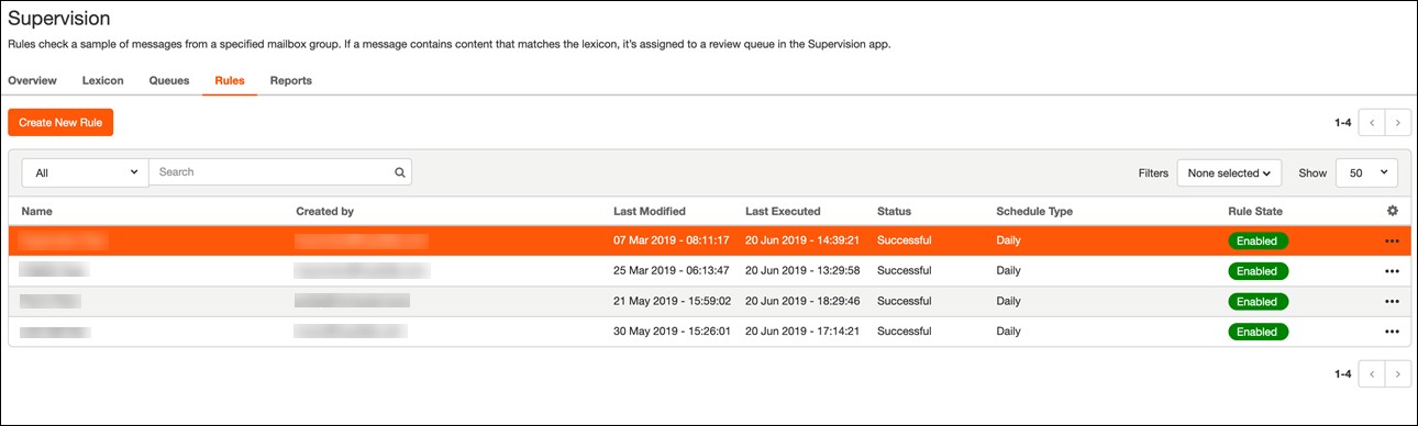 Supervision Configuring Rules