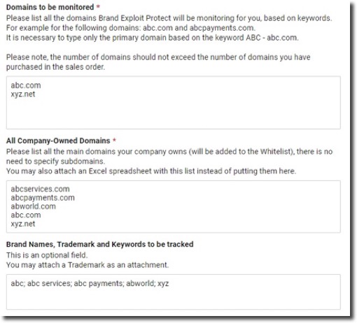 Domains, brandnames, trademarks and keywords