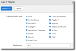 Export Data from Activity Report