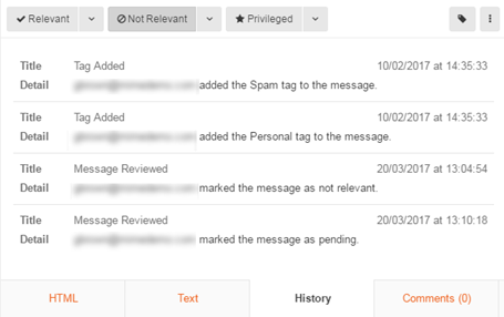 Case Review App Viewing a Message s Audit History_1