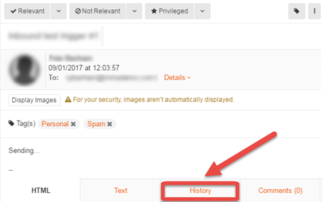 Case Review App Viewing a Message s Audit History_2