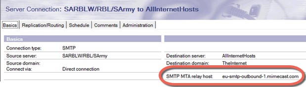 Lotus Domino Setting up an SMTP Connector