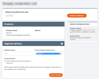 MSP Portal Customer Upgrades