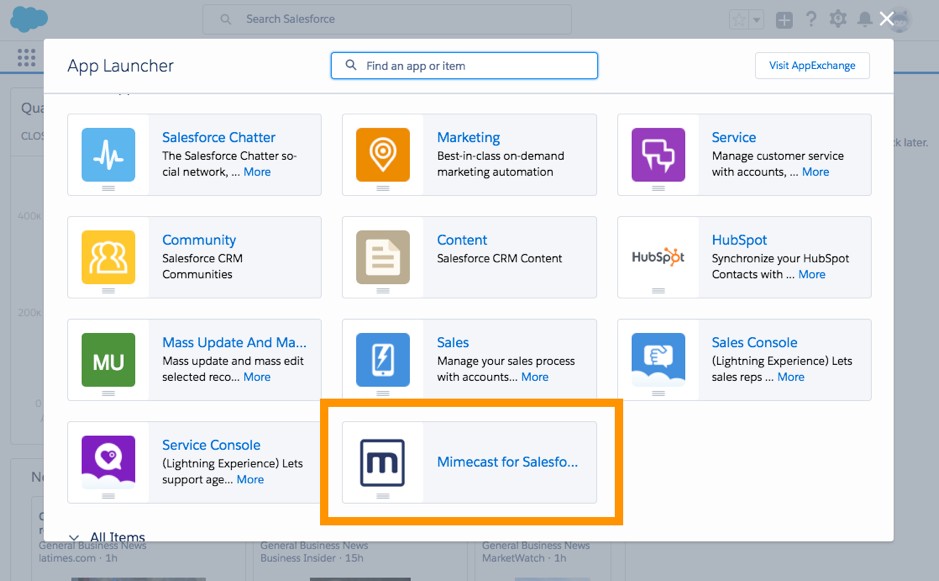 Mimecast for Salesforce
