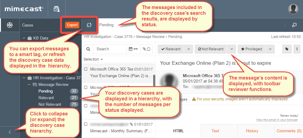 Case Review Application User Interface