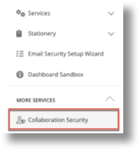 Navigate to Collaboration Security