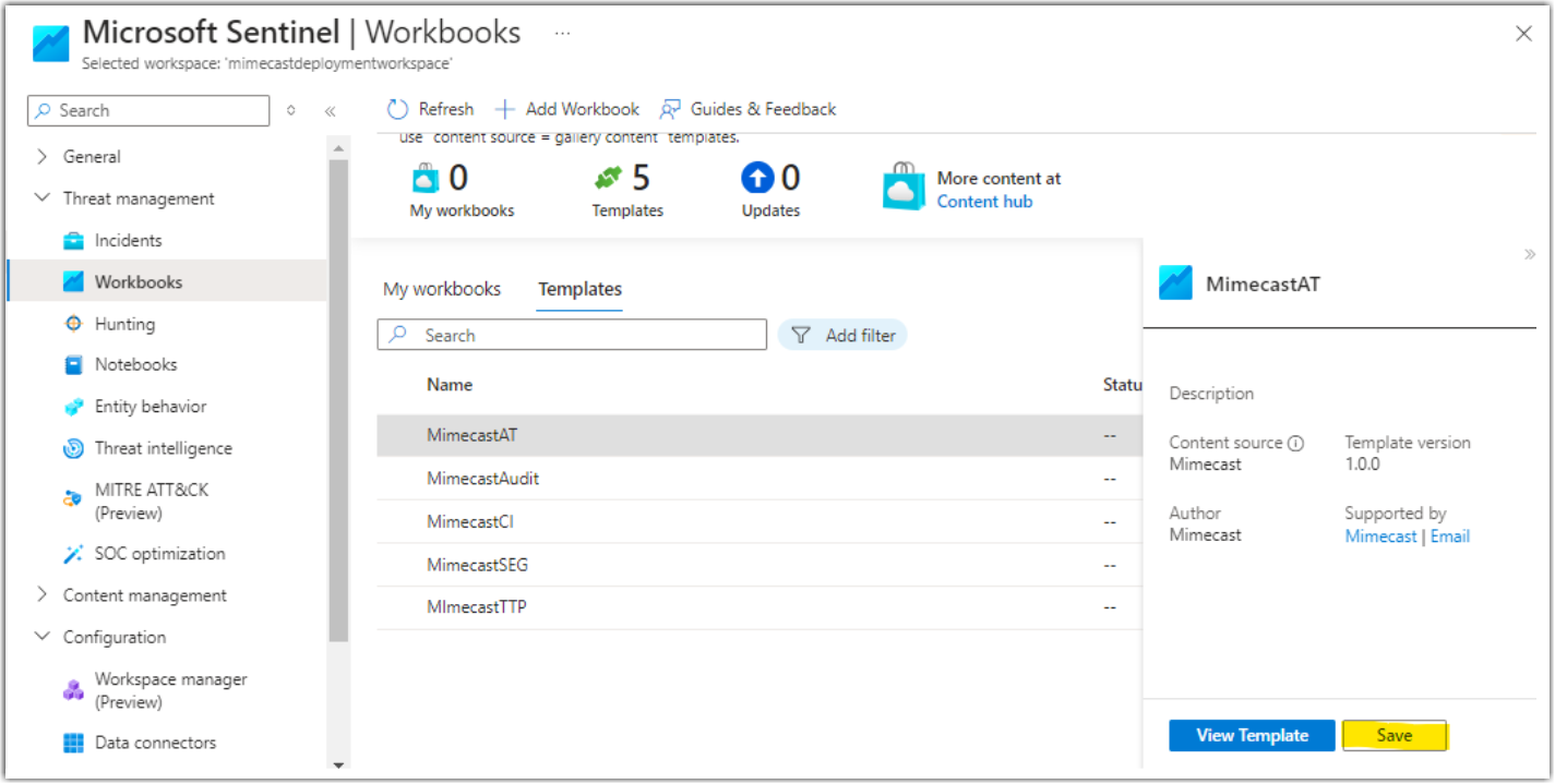 API & Integrations - Microsoft Azure Sentinel v3 – Mimecast