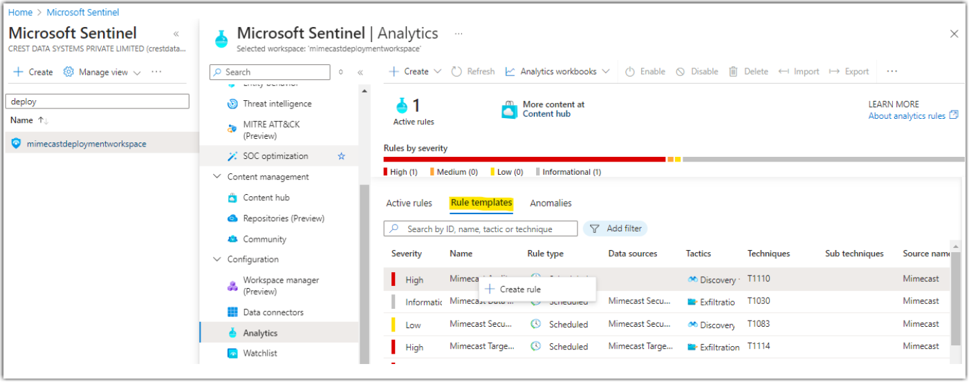 API & Integrations - Microsoft Azure Sentinel v3 – Mimecast
