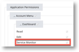 Profile Groups - Role - Service Monitor permissions