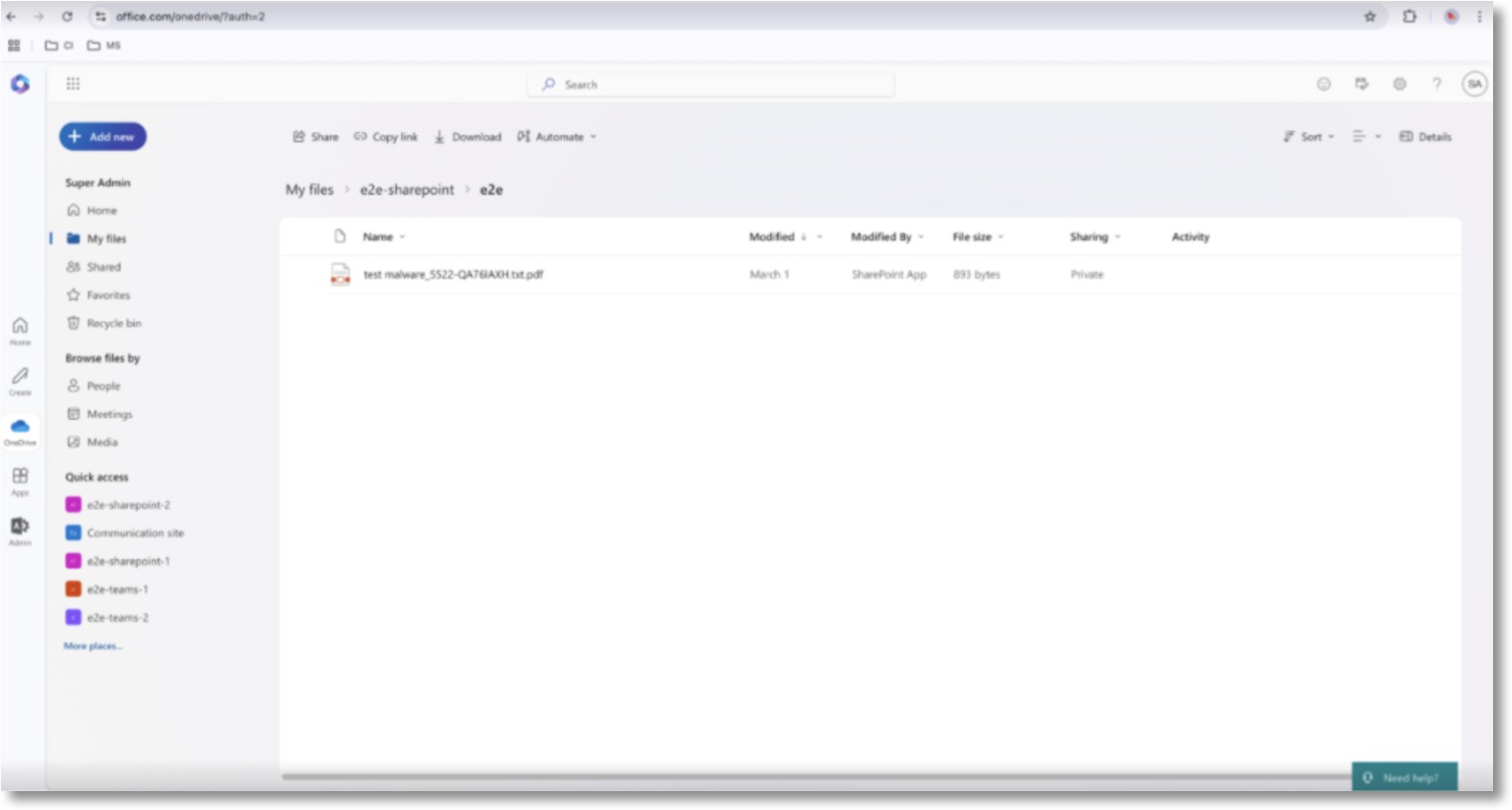 Protection for Microsoft SharePoint & OneDrive user experience