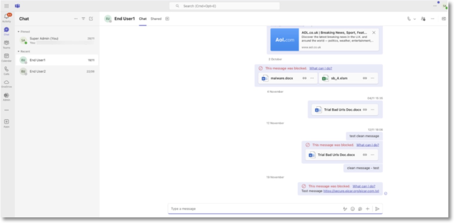 Protection for Microsoft Teams - sender perspective
