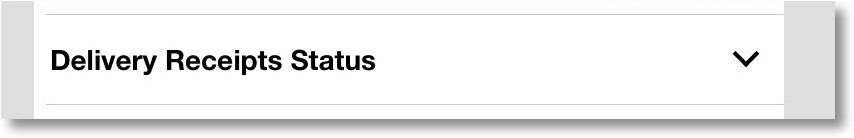 Delivery Receipt Status