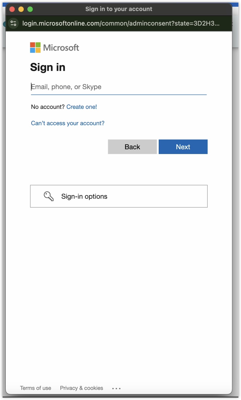 Sign in to Microsoft