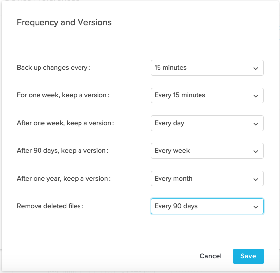 Remove deleted files after 90 days
