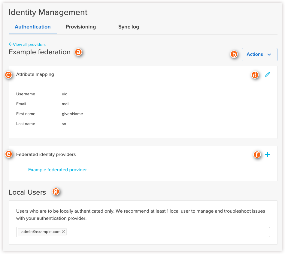 Federated authentication provider