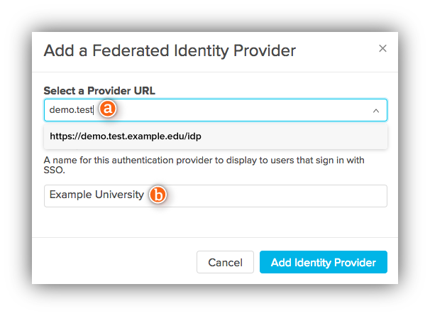 Add a federated identity provider