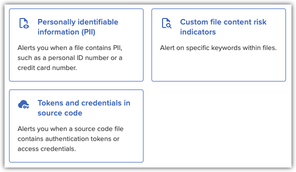 Content inspection rule types