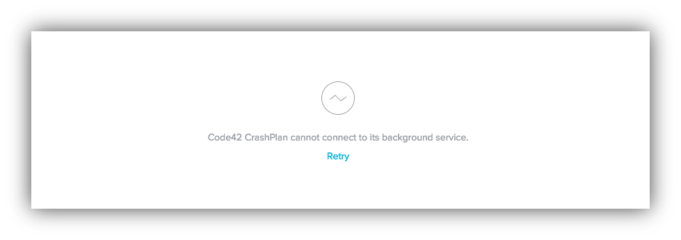 Cannot connect to service error message