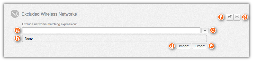 Excluded wireless networks