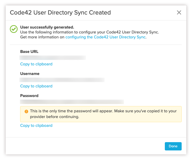 User directory sync details