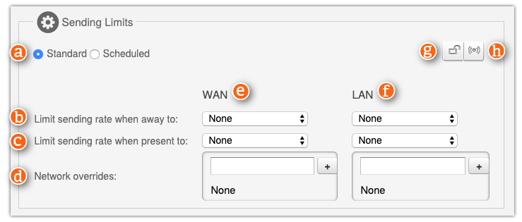Standard sending limits