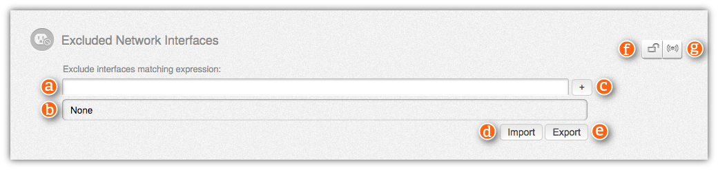 Excluded network interfaces