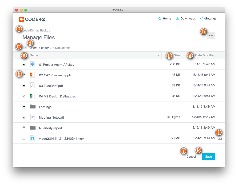 Manage files