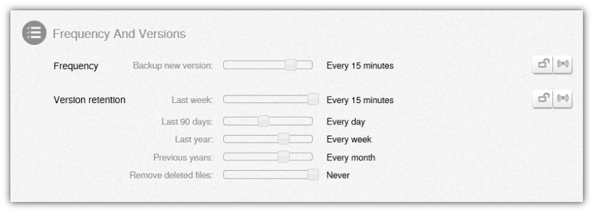 Frequency_And_Versions settings