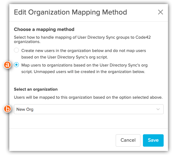Map using UDS org script.