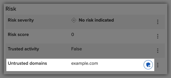 Add untrusted domain from event details