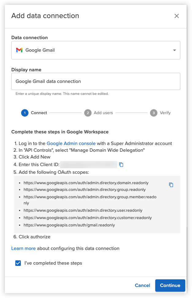 Add data connection