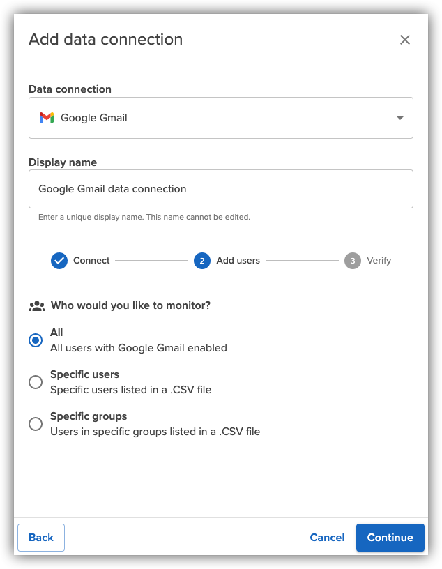 Add Gmail users
