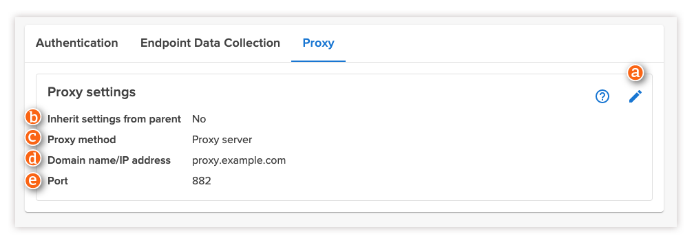 Proxy tab with annotations