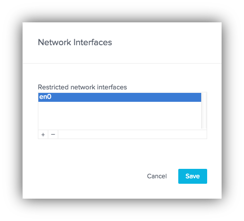 Restricted-network-interfaces