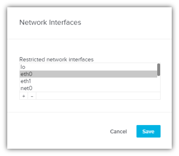 Network interface exclusions