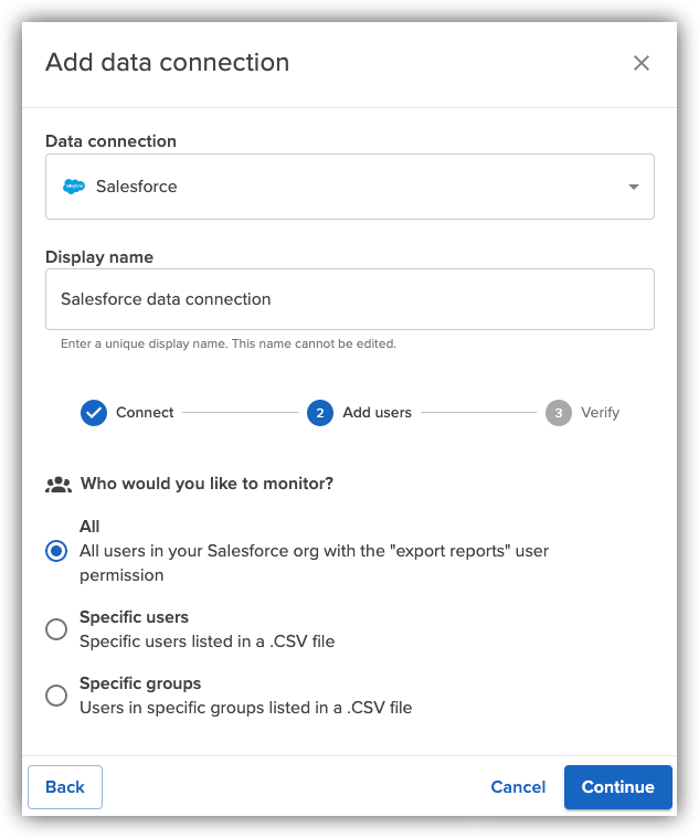 Add Salesforce users